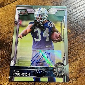 2015 Topps Chrome Josh Robinson Rookie Autograph Indianapolis Colts #198